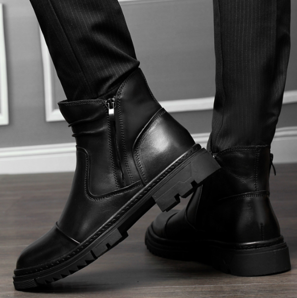 Sepatu Boot Mewah Berbahan Kulit Asli